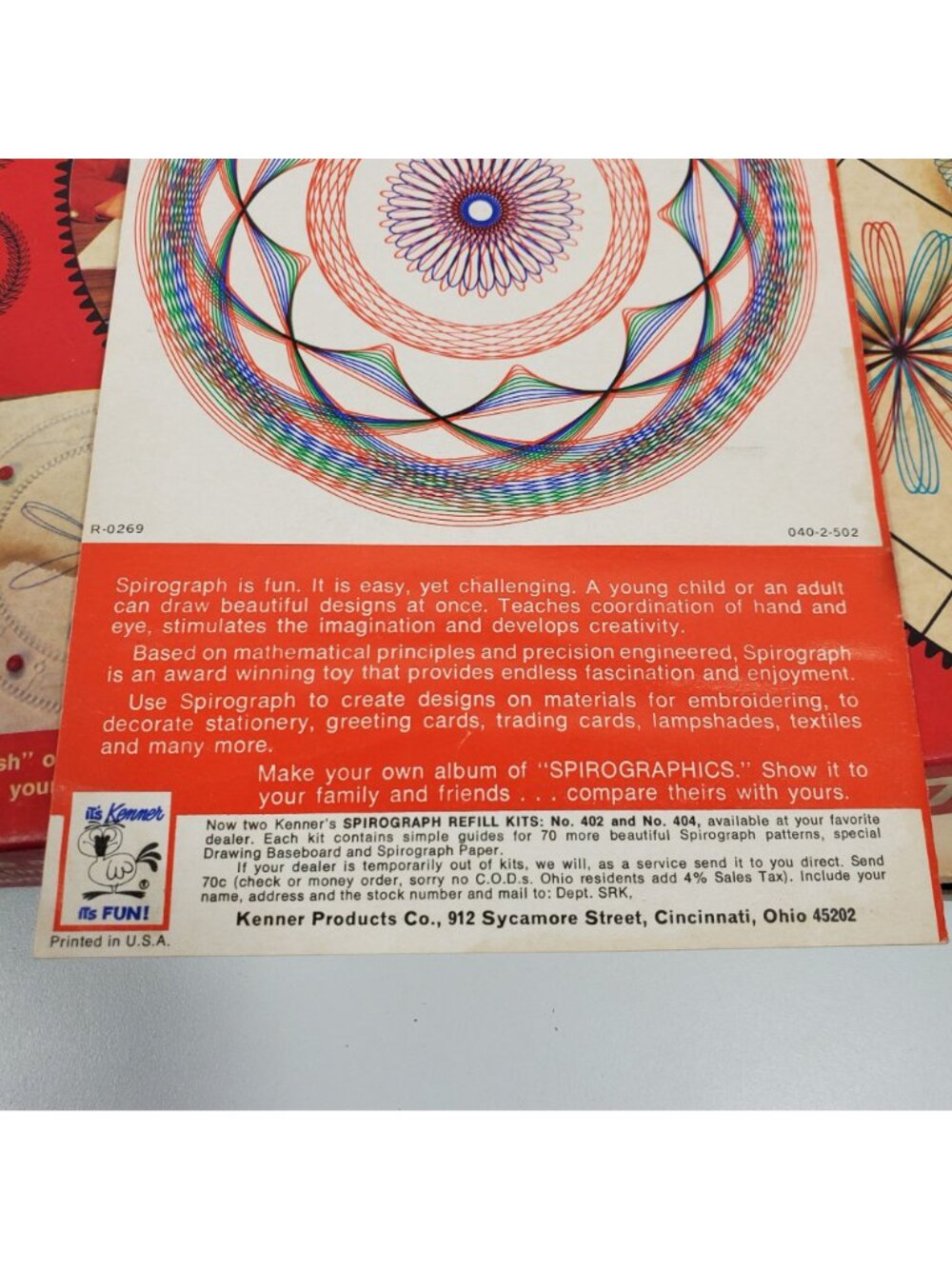 Kenner 1967 Spirograph Drawing Set Complete Minus Pens Vintage Blue Tray - Picture 6 of 12